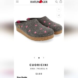 Haflinger Gray and Pink Heart Mules